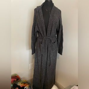 Fashionova Cozy Long Belted Cardigan w/Hood